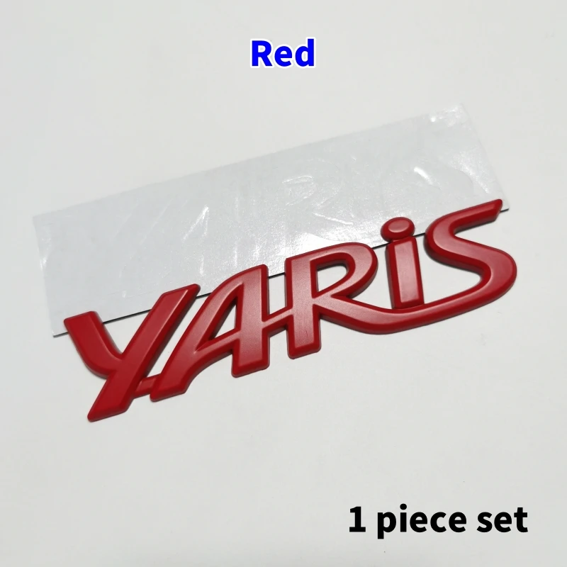 3D ABS Yaris Logo Emblem Badge Matte black Chrome Plated Trunk Letter Sticker For Toyota Yaris Car Exterior Decor Accessories view 3