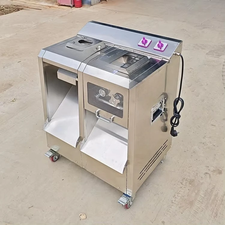 ماكينة تقطيع اللحوم الكهربائية التجارية بوزن 400 كجم/ساعة لتجهيز اللحوم في المطاعم والمزرعة