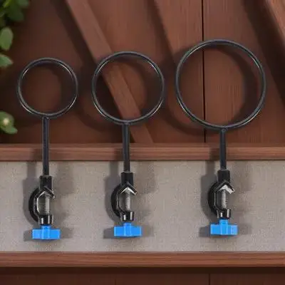 3Pcs Metal Laboratory Support Rings Durable Closed Retort Rings High Precision Stable Support Stand Clamps for Lab Use