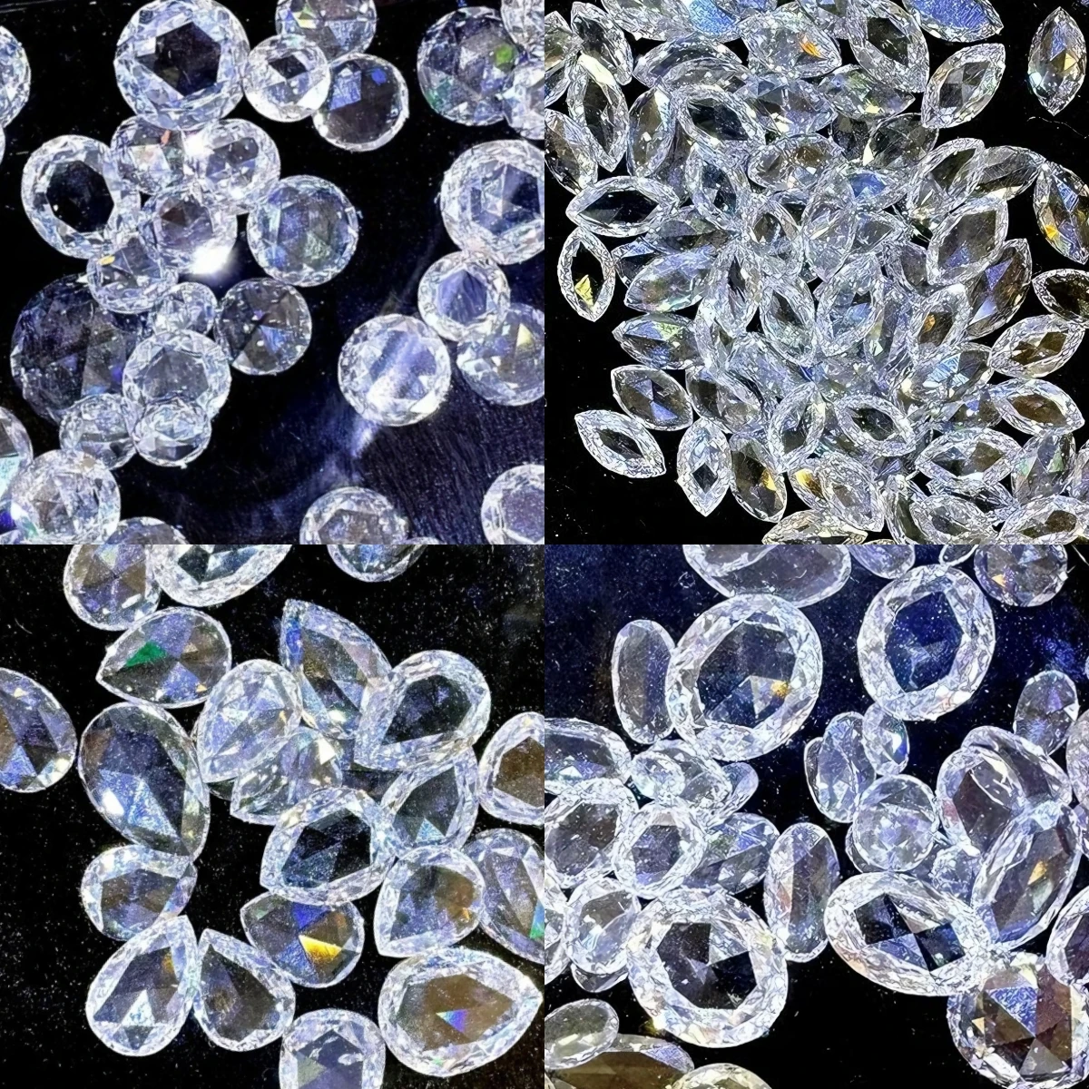 Rose Cut Lab Grown Diamond Shape Round/Pear/Marquise/Oval Small Rose Cut Diamonds 1ct Wholesale Lab Created Diamonds For Jewelry