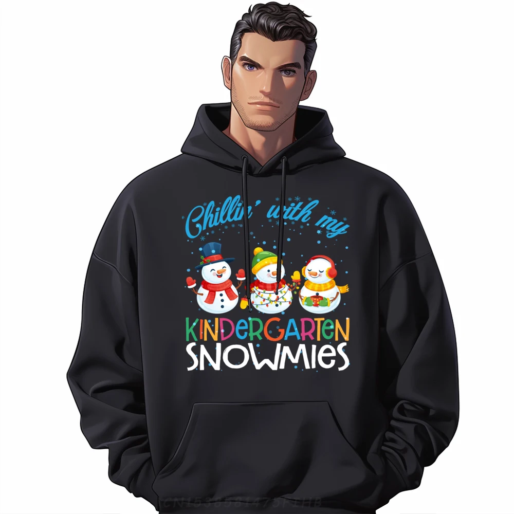 

Chilling With My Kindergarten Snowmies Funny Christmas Printed Hoodie Comfortable Shirts For Men Sweatshirts Plus Size Game