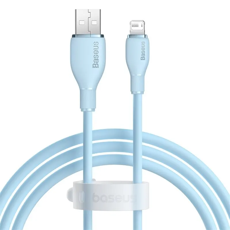 Baseus-Cabo de carregamento rápido USB, TPE, 2.4A, Cabo carregador para iPhone 14, 13 Pro Max, Xs,