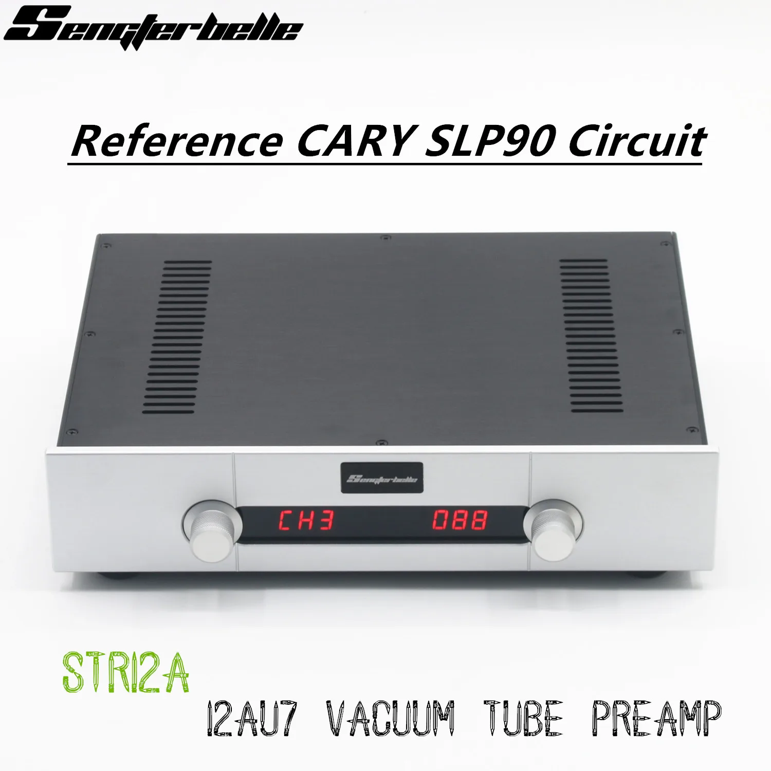 STR12A-Max Reference CARY SLP90 Circuit ECC82 Vakuumröhren-Fernbedienungsvorverstärker HiFi Audio 4 In 1 Out Vorverstärker