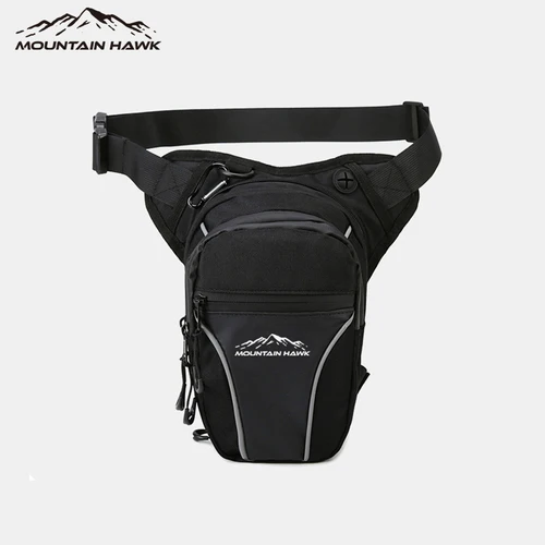 Imagen 2 del producto Bolsa de cintura baja para motocicleta, cinturón para muslo, riñonera impermeable para motocicleta, riñonera para exteriores, bolsa de pecho para montar en motocicleta
