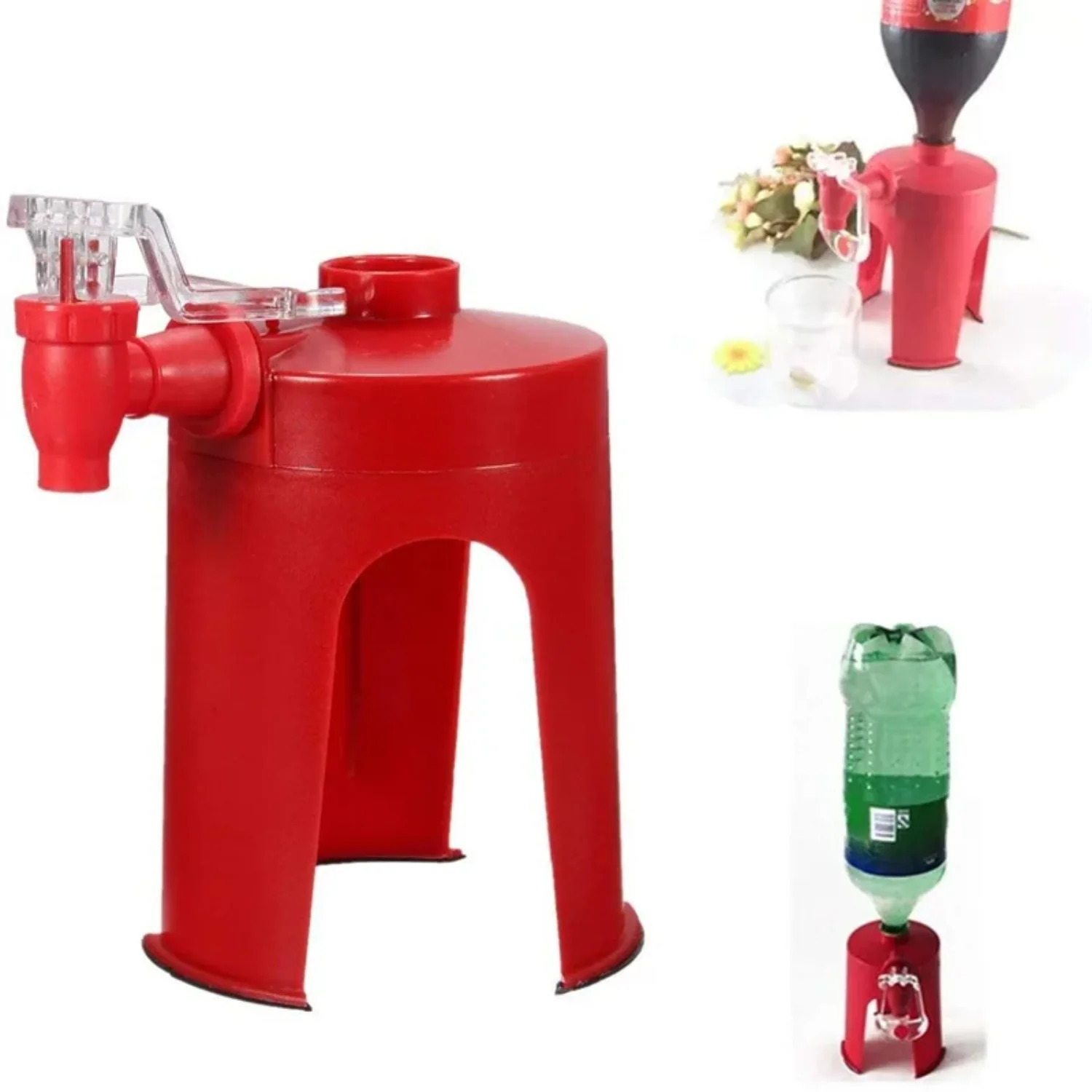 

Soda Dispenser Coke Bottle Inverted Carbonated Beverage Upside Down Drinking Water Dispense Machine Party Pub Drinkware