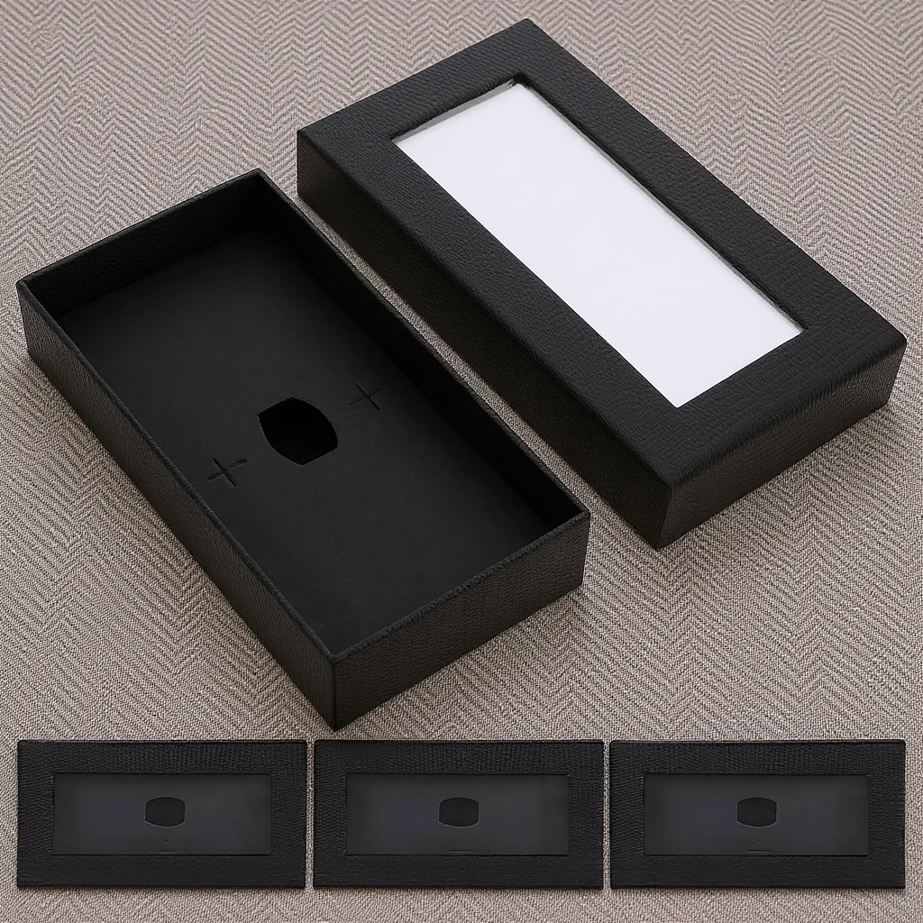 

4 шт. гладкая черная коробка-контейнер для галстука-бабочки с прозрачным окном идеально подходит для упаковки и демонстрации мужских аксессуаров