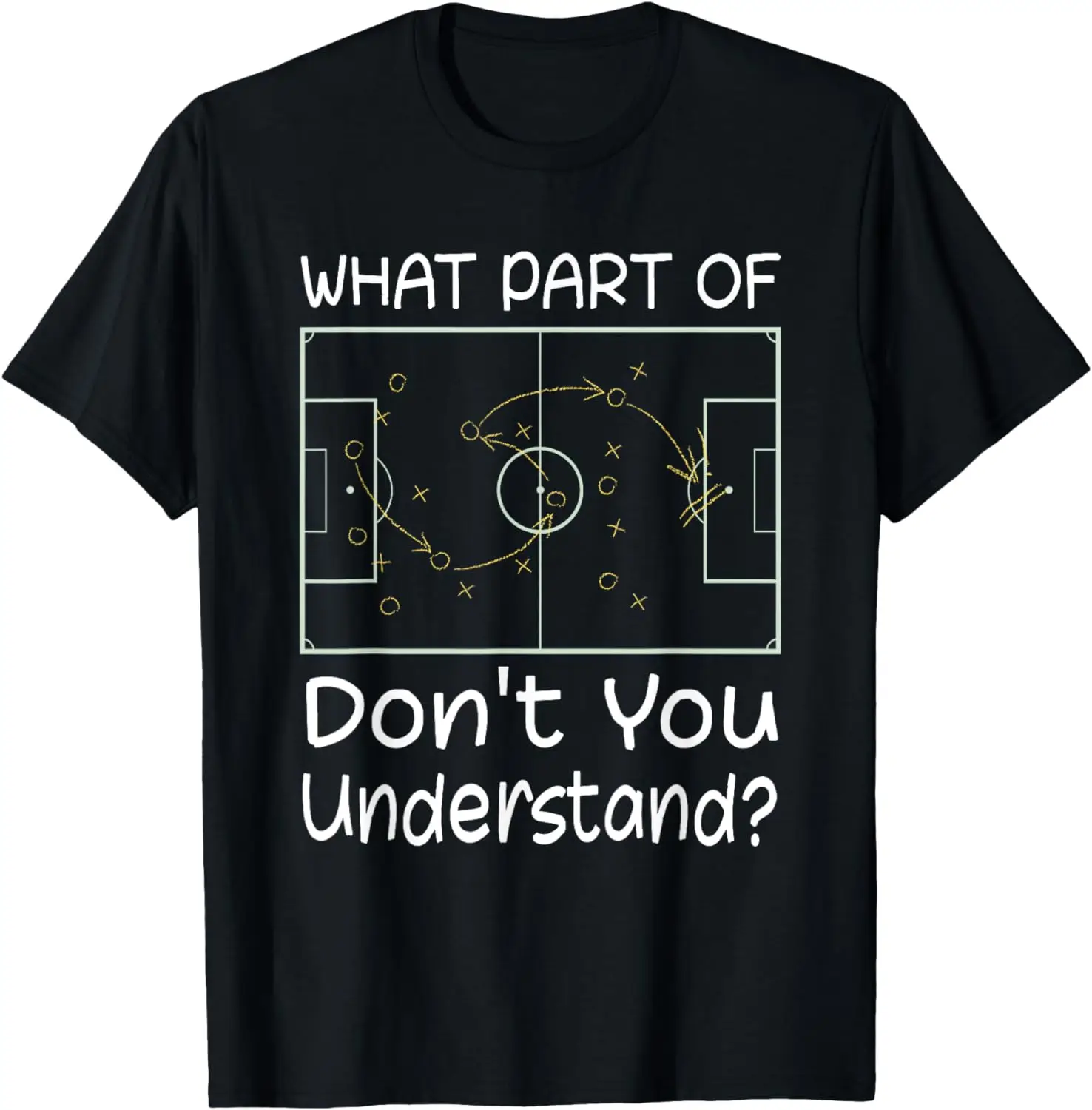 Women Tactic Diagram Board T-Shirt Funny Soccer Coach For Men