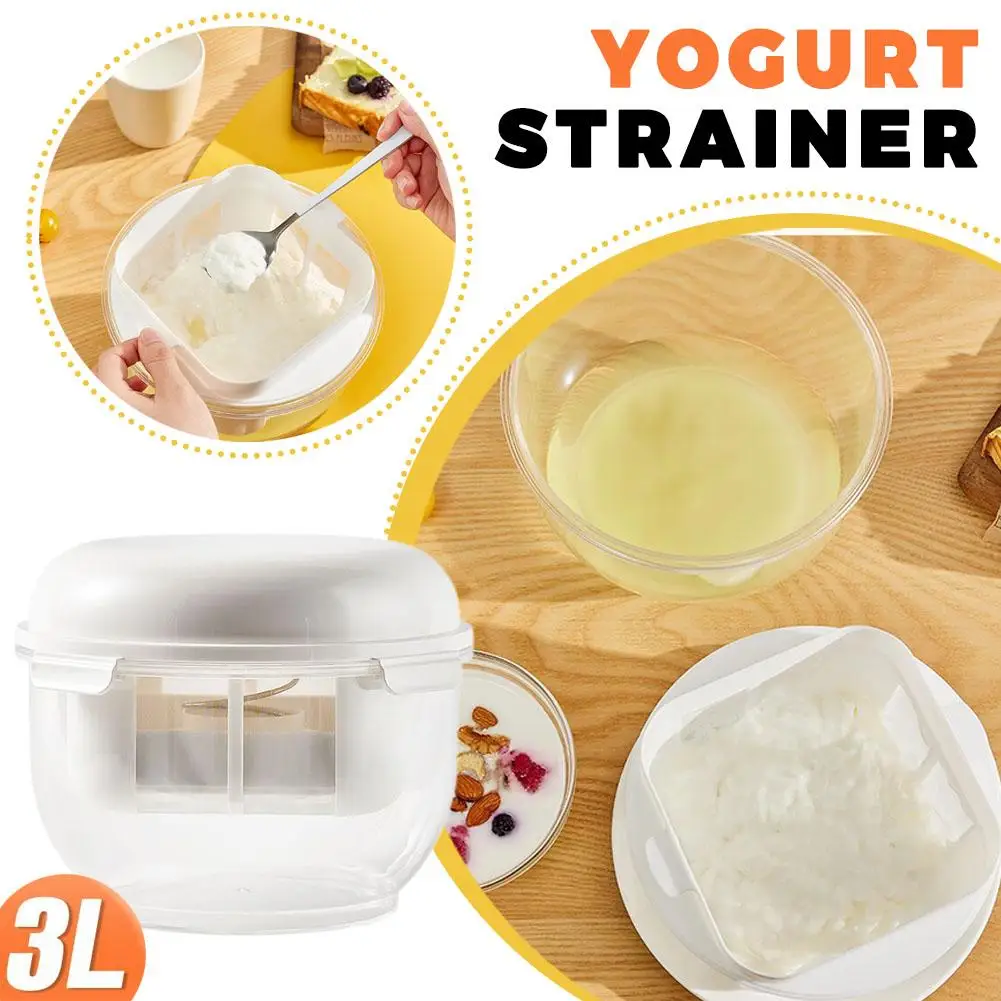 

Фильтр-сепаратор для йогурта большой емкости, для приготовления греческого йогурта, сверхпрочный, для отжима сыворотки, для домашней кухни