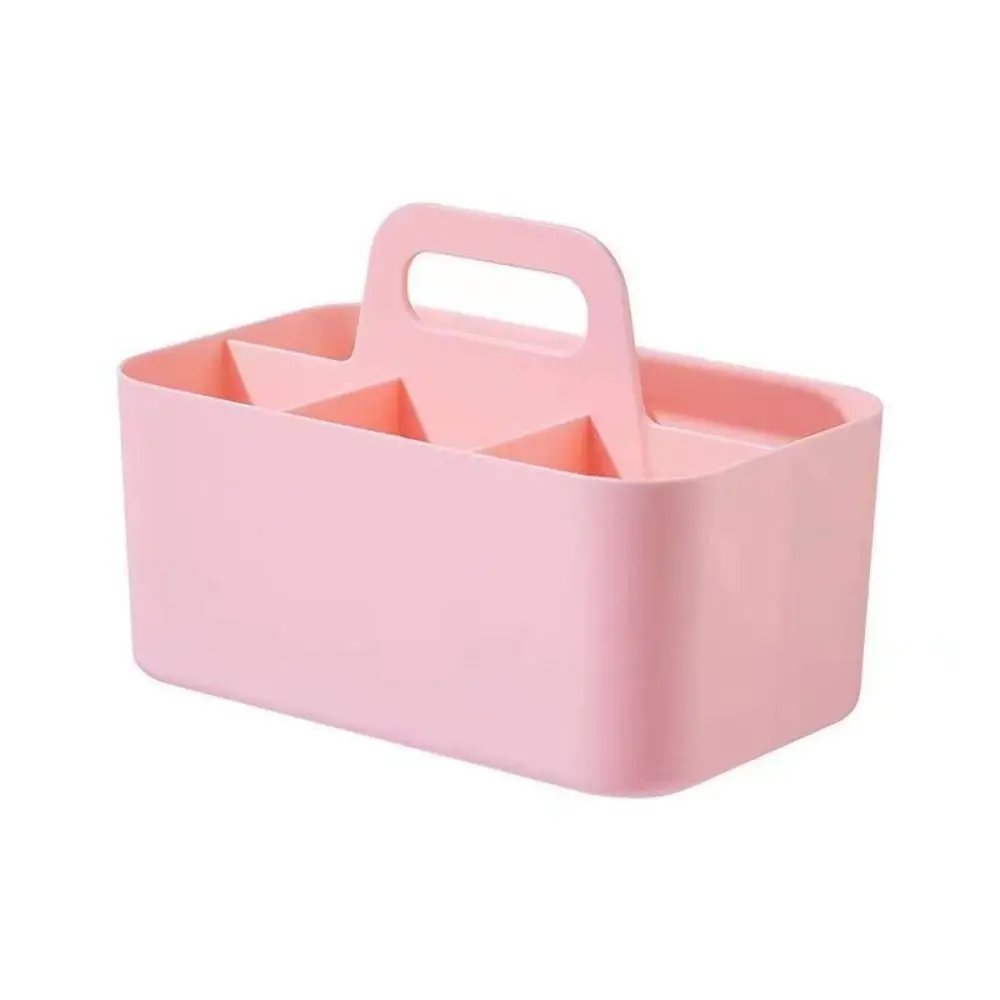 Space Saving Marker Holder Divided Slot Large Capacity Storage Box Plastic Countertop Cosmetic Storage Basket Art Supply