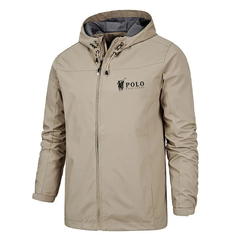 2026 Spring Autumn Men Hooded Zipper Windbreaker Waterproof Outdoor Fishing Mountaineering Leisure Sport Casual Jacket