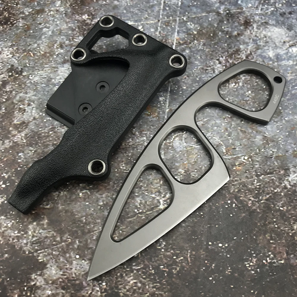 

Карманный нож из нержавеющей стали 440C, охотничий нож с фиксированным лезвием, универсальный портативный тактический инструмент для кемпинга, ножи EDC с ножнами