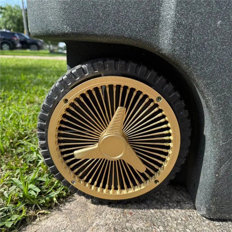 ABUG-Trash Can Wheel Rims 2 Pack 8 Inch Decorative Garbage Bin Wheel Covers Outdoor Wheel Hub Caps For Garden Yard Trash Bin