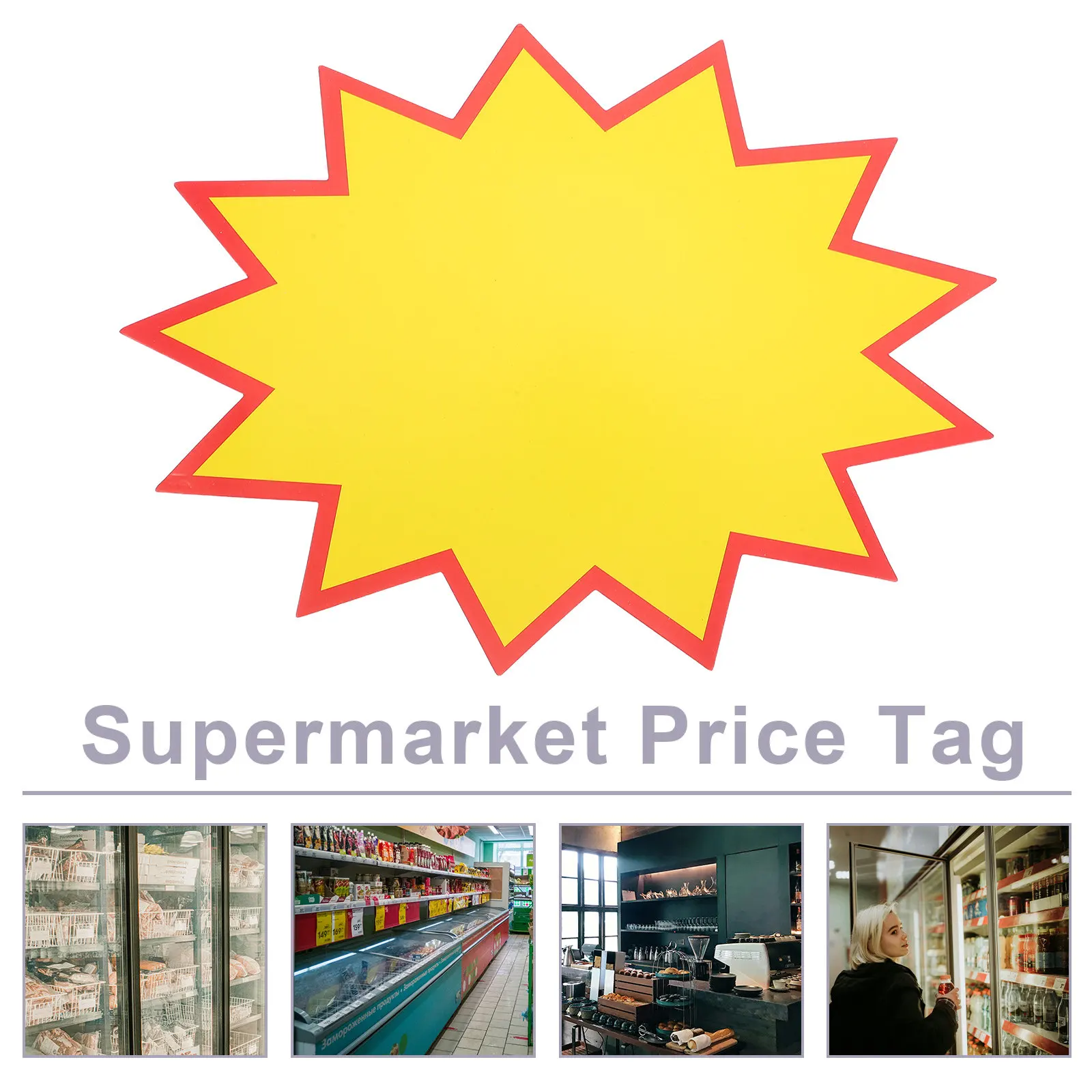 30Pcs Explosion Sticker Blank Advertising Paper Mini Explosion Sign for Price Tag Labeling Party Wedding Crafts Organization
