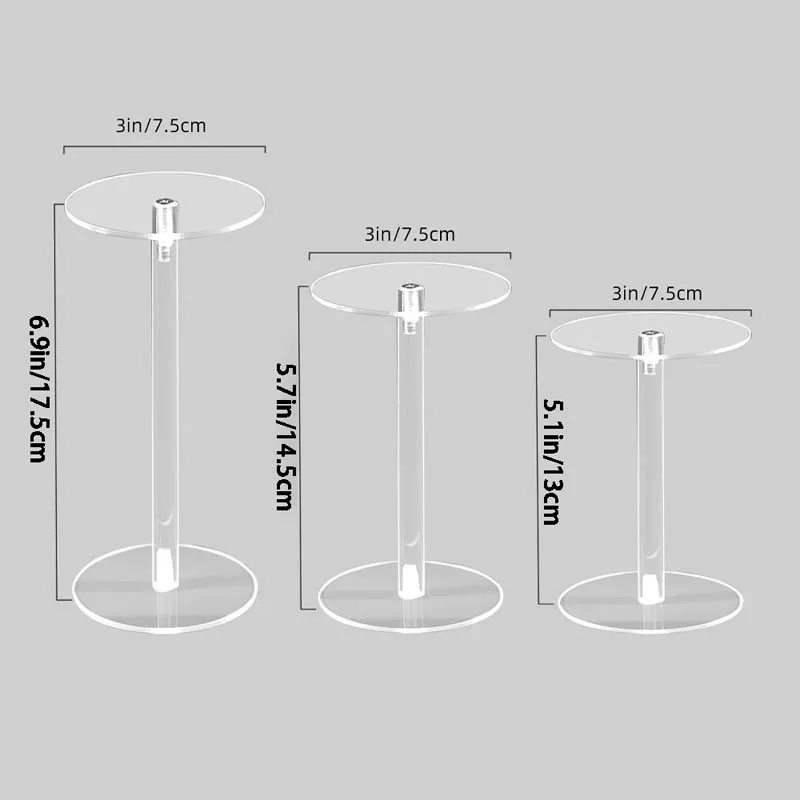 3Pcs/set Acrylic Jewelry Display Rack Storage Holders for Jewelry Earrings Watches Rings Bracelets Ornament Organizer Home Decor