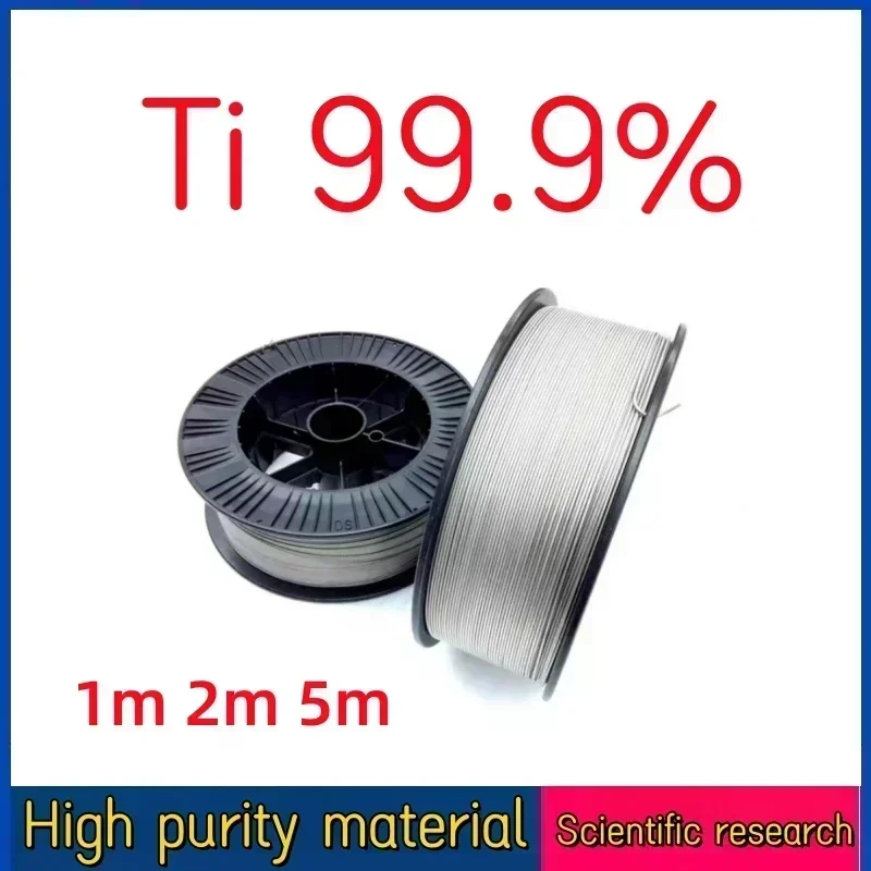 

High Purity Titanium Wire for Scientific Research, 1mm x 1m/2m/5m Length, Ti99.9%