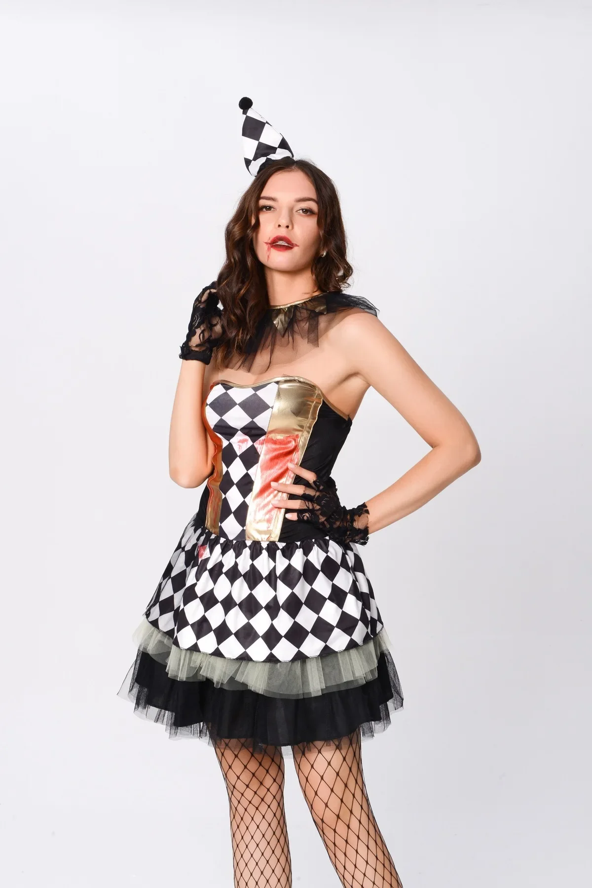 

2025 Nightclub Cross Dressing Resurrection Festival Evil Clown Costumes Entertainment Stage Costumes Dresses Halloween Costumes