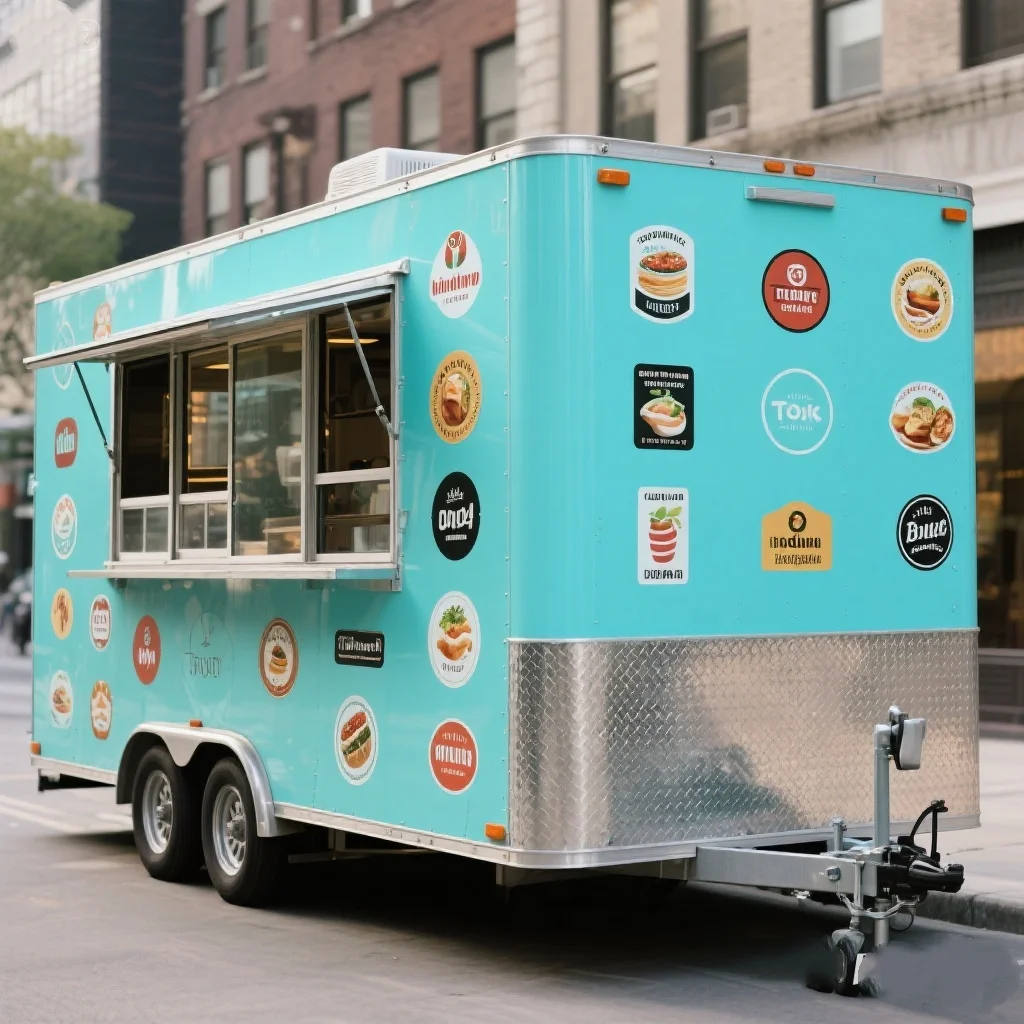 

Customizable Mobile Kitchen Van Fully Equipped Food Truck Street Business Mobile Coffee Shop Catering Events Food Trailer