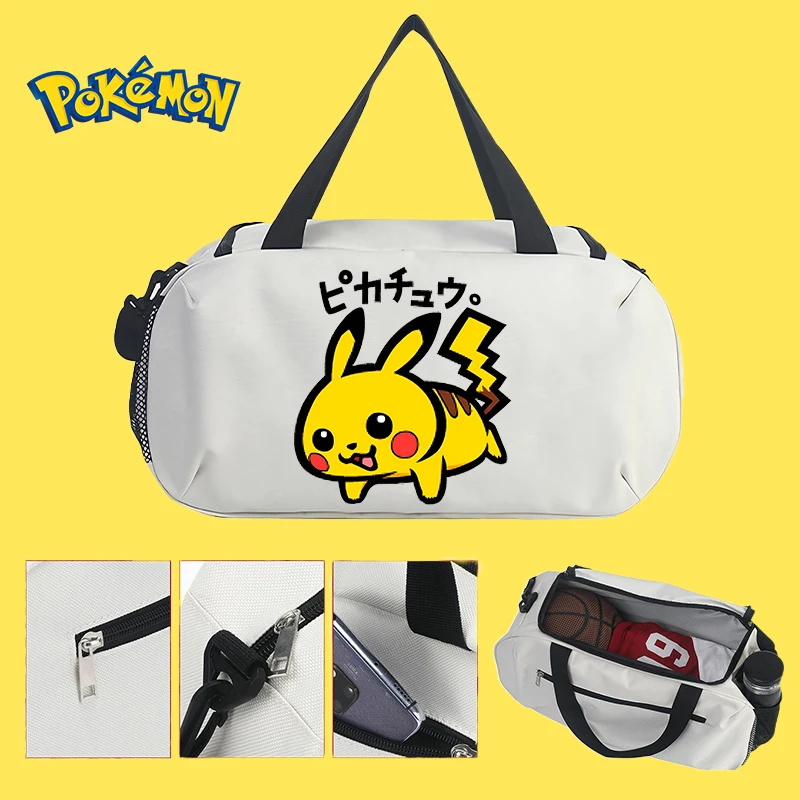 

New Pokemon Travel Bags Pikachu Bulbasaur Kawaii Anime Luggage Storage Bag Fashion Large Capacity Fitness Bags Yoga Bag Handbag