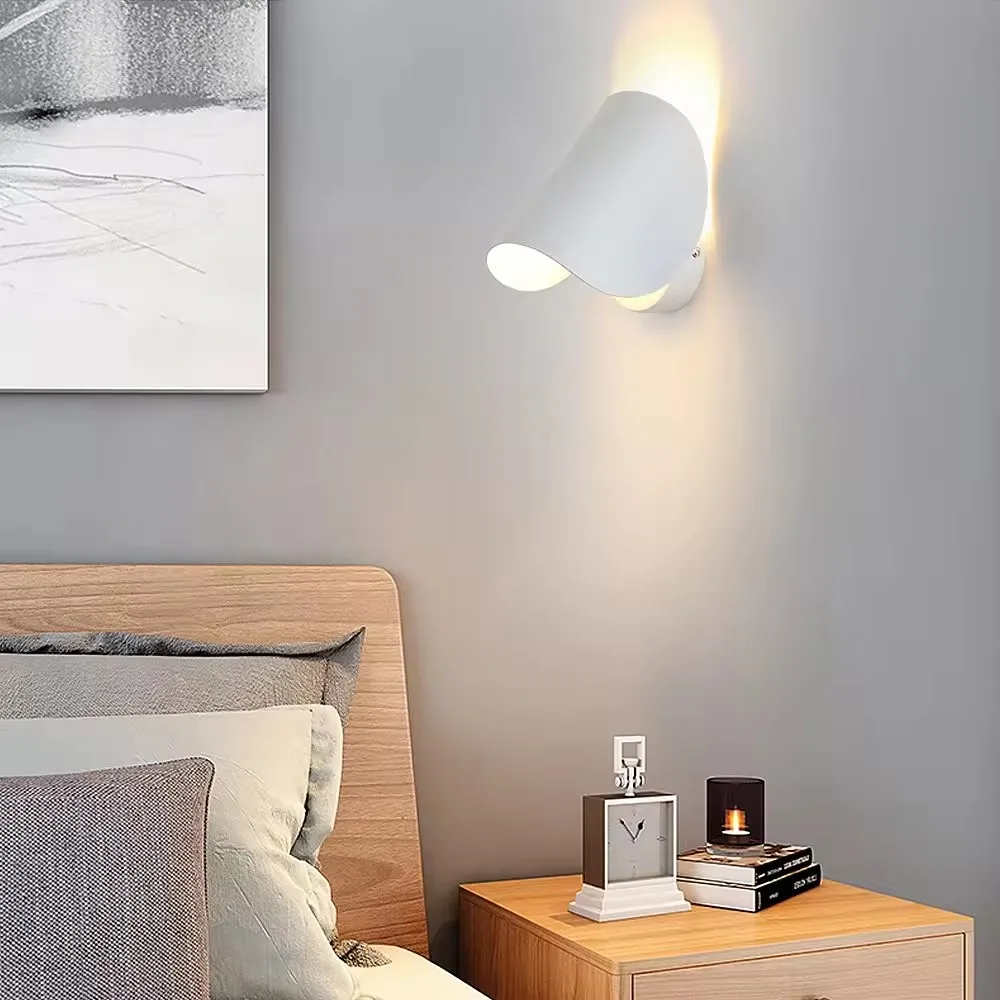 LED Indoor Wall light Bedroom Bedside Simplicity Lamp Makaron Wall Lamp Exhibition Hall Study Rotating Led Color Wall Lamp