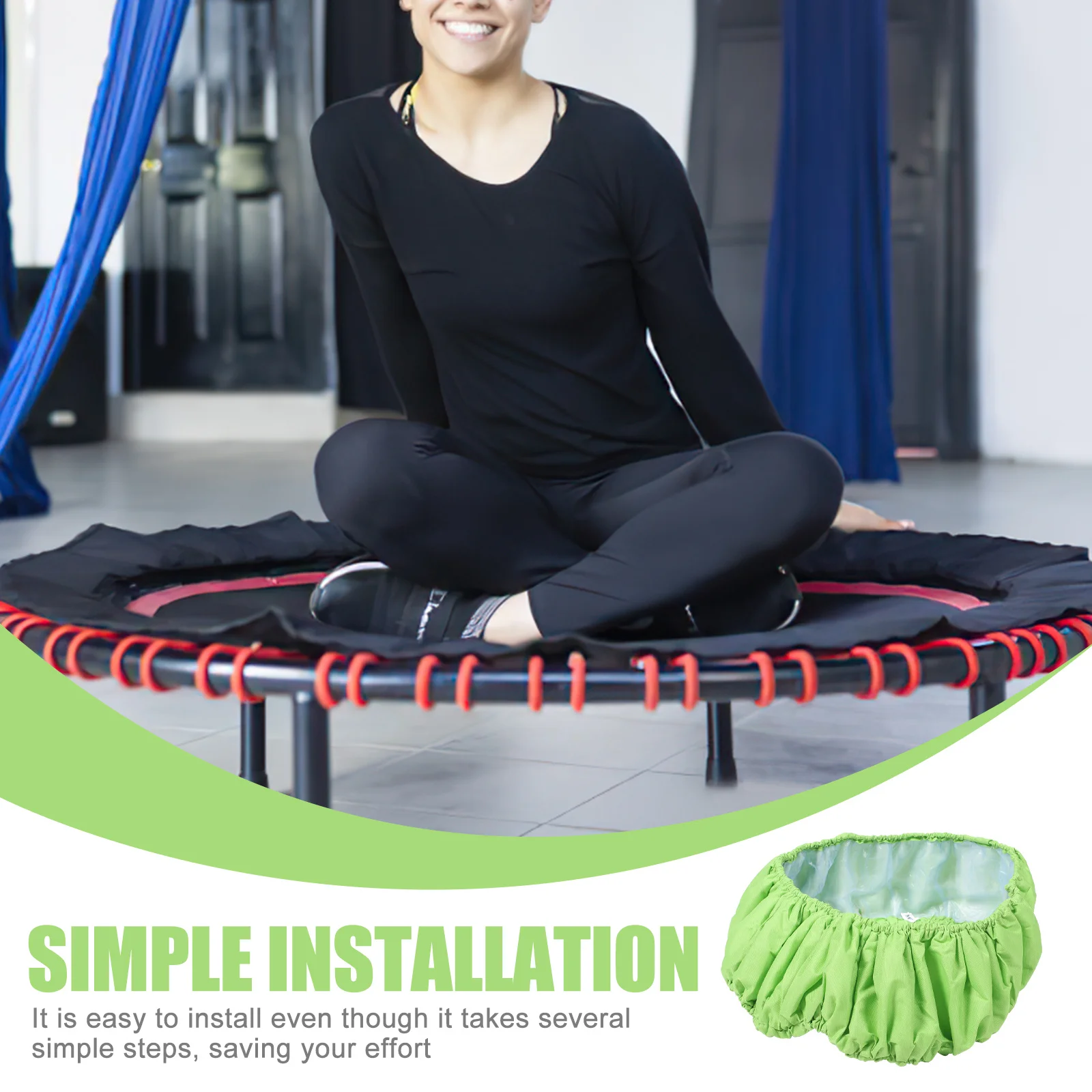 

Trampoline Spring Cover Pe Tear Resistant Protective Mat Outdoor Replacement Safety Pad Frame Cover for Children Jumping Bed