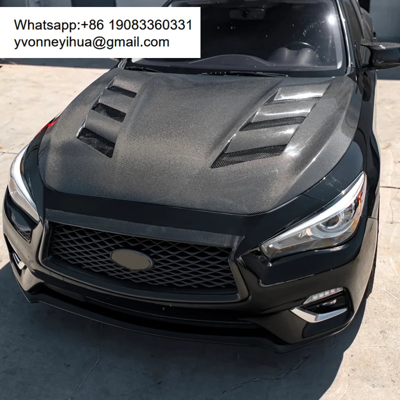 

Ams Style Carbon Fiber Engine Hood For Infiniti Q50 2014+ Carbon Fiber Fibre Engine Hood Bonnet