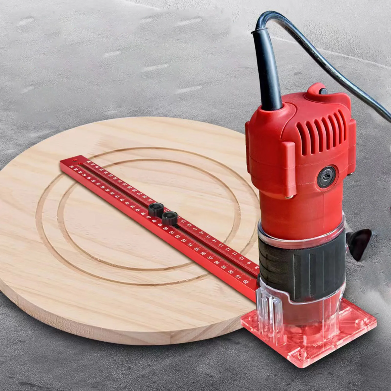 Cabinet Hardware Jig for Router Tool Detachable Design Adjustable Circle Cutting Positioning Router Jig Suitable for Woodworking