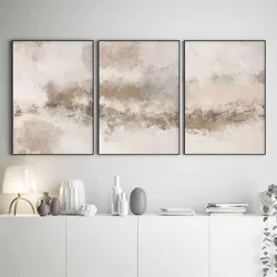 Beige Abstract Posters and Prints Wall Art Neutral Nordic Modern Minimalist Canvas Painting Wall Picture for Living Room Decor