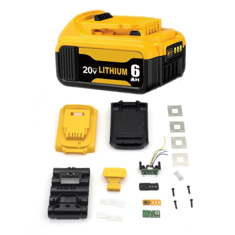 5×18650 Lithium Battery Case Shell with PCB Charging Protection Board for Dewalt 18V 20V DCB200 Power Tool Battery Housing Kit