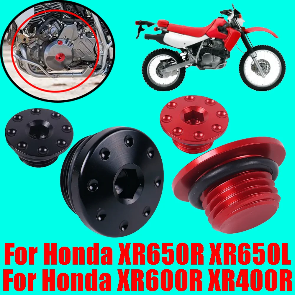 Para Honda XR650R XR600R XR400R XR650L XR 650 600 400 R 650L Accesorios de motocicleta Tapa del orificio del tornillo de sincronización del motor Tornillo del cárter