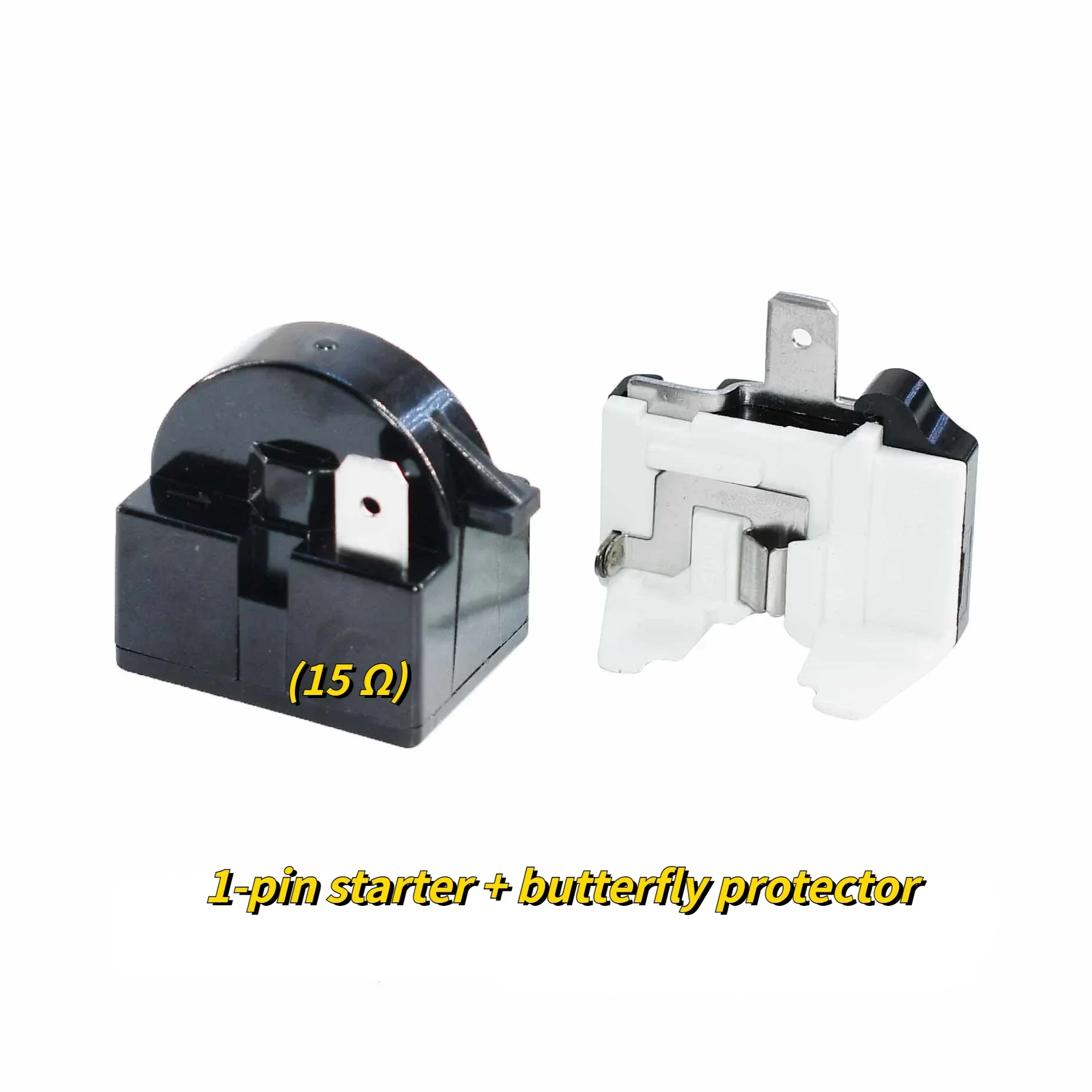 2pcs QP2-15 Refrigerator compressor 1-pin starter with overheat protector QP2-15