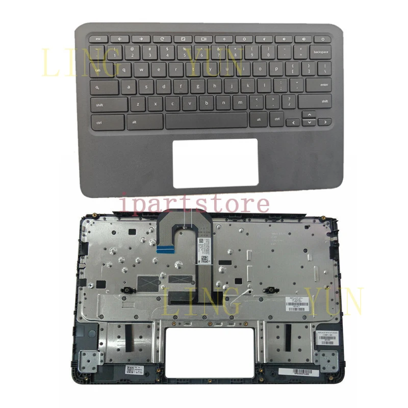 

Новый L14921-001 для HP Chromebook 11 G6 EE: верхняя крышка корпуса (пальмрест) с клавиатурой