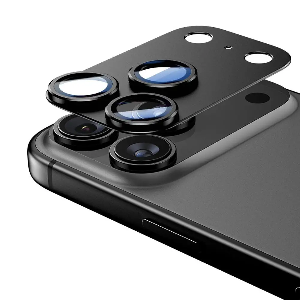  for iphone 17 Series Metal Camera Lens Protector Cover Strong Adsorption Metal Tempered Glass Rear Camera Screen Cover L8L9