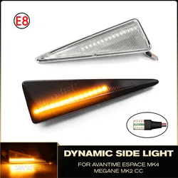 For Renault MK4 Vel Satis Wind Avantime Megane 2 Scenic 2 Espace 4 Dynamic Blinker LED Turn Signal Side Marker Lamp Car Lights