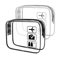 Transparent Zipper Makeup Bag Organizer Box Men Women Travel Clear Cosmetic Bag Waterproof Toiletry Wash Storage Bag