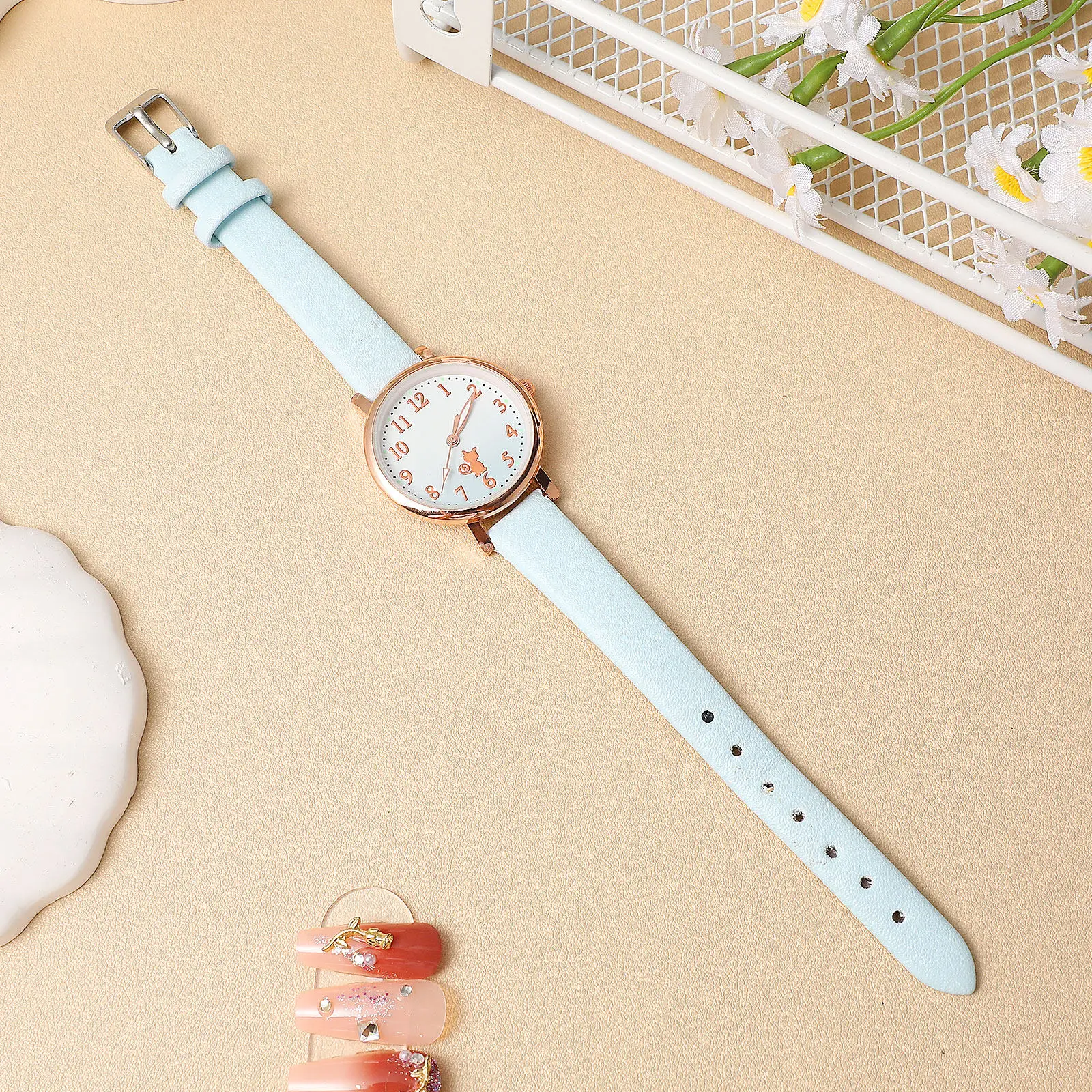 Luminous Girl Watch Adjustable Comfortable Design Easy to Read Dial Lovely Kids Wrist Watch Glow Quartz Timepiece Casual Use