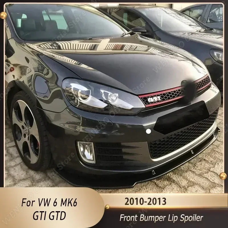 

Сплиттер переднего бампера автомобиля, губа, диффузор, комплекты кузова, спойлер, защита, модернизация, автомобильные аксессуары для VW для Golf 6 MK6 GTI GTD 2009-2013