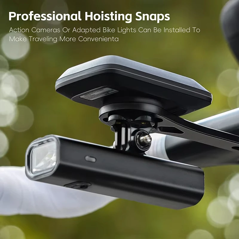 حامل كمبيوتر للدراجة من LINGMAI خفيف الوزن ومتكامل لساعة توقيت لركوب الدراجات وعداد السرعة لـ GARMIN Bryton Wahoo