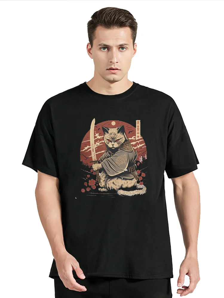 Samurai Catana Japan Classic Special TShirt Samurai Style Leisure T Shirt 100% Cotton Tees Tops Men Women Men Clothing