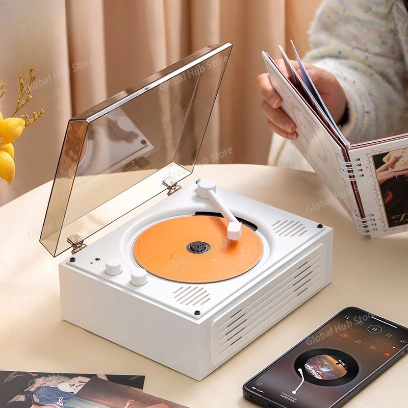 CD Player, Bluetooth Player, Portable All-in-one CD Audio System, Album, Retro Birthday Gift