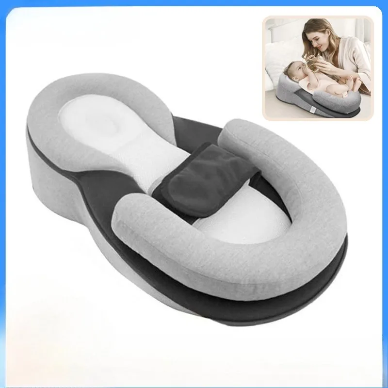 

Поклонная подушка для новорожденных, наклонный спальный коврик, U-образный ремень с застежками, противоскользящая подушка из чистого хлопка, подушка для грудного вскармливания