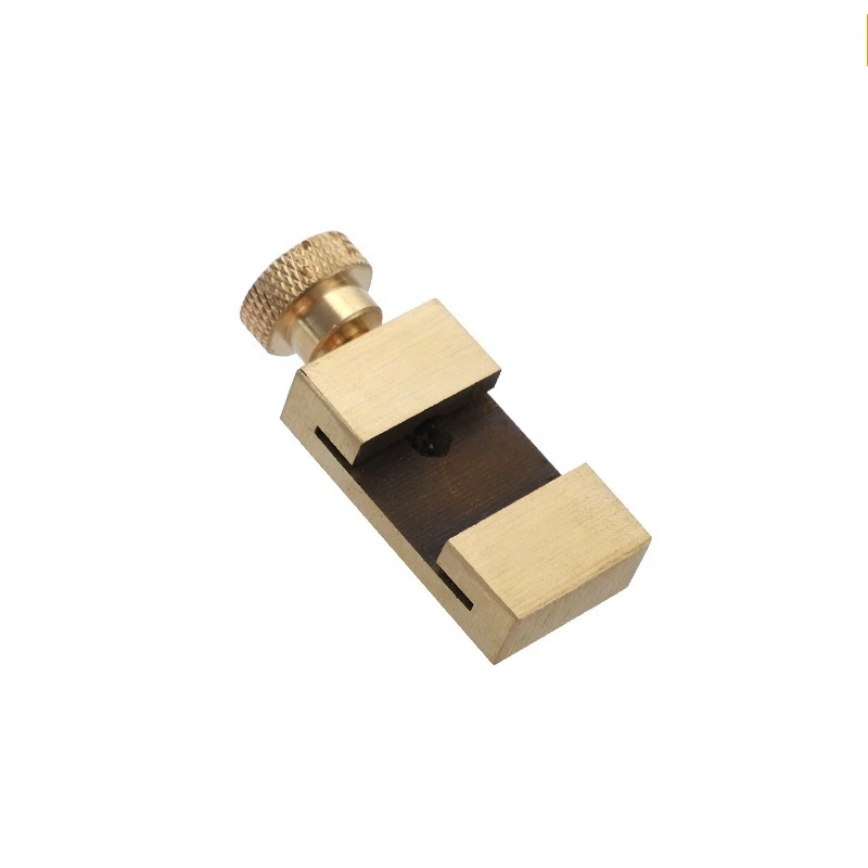 For Steel Ruler Limit Adjustment Block, Woodworking Scribing Brass Limiter, Ruler Scribing Stopper