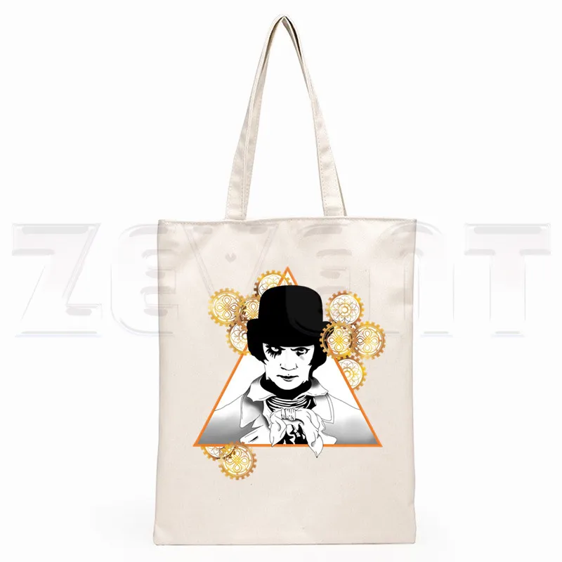 Bolso de mano con estampado de dibujos animados para niñas, bolsa de compras con diseño de película Alex, naranja, Hip Hop, Hipster, informal, a la moda