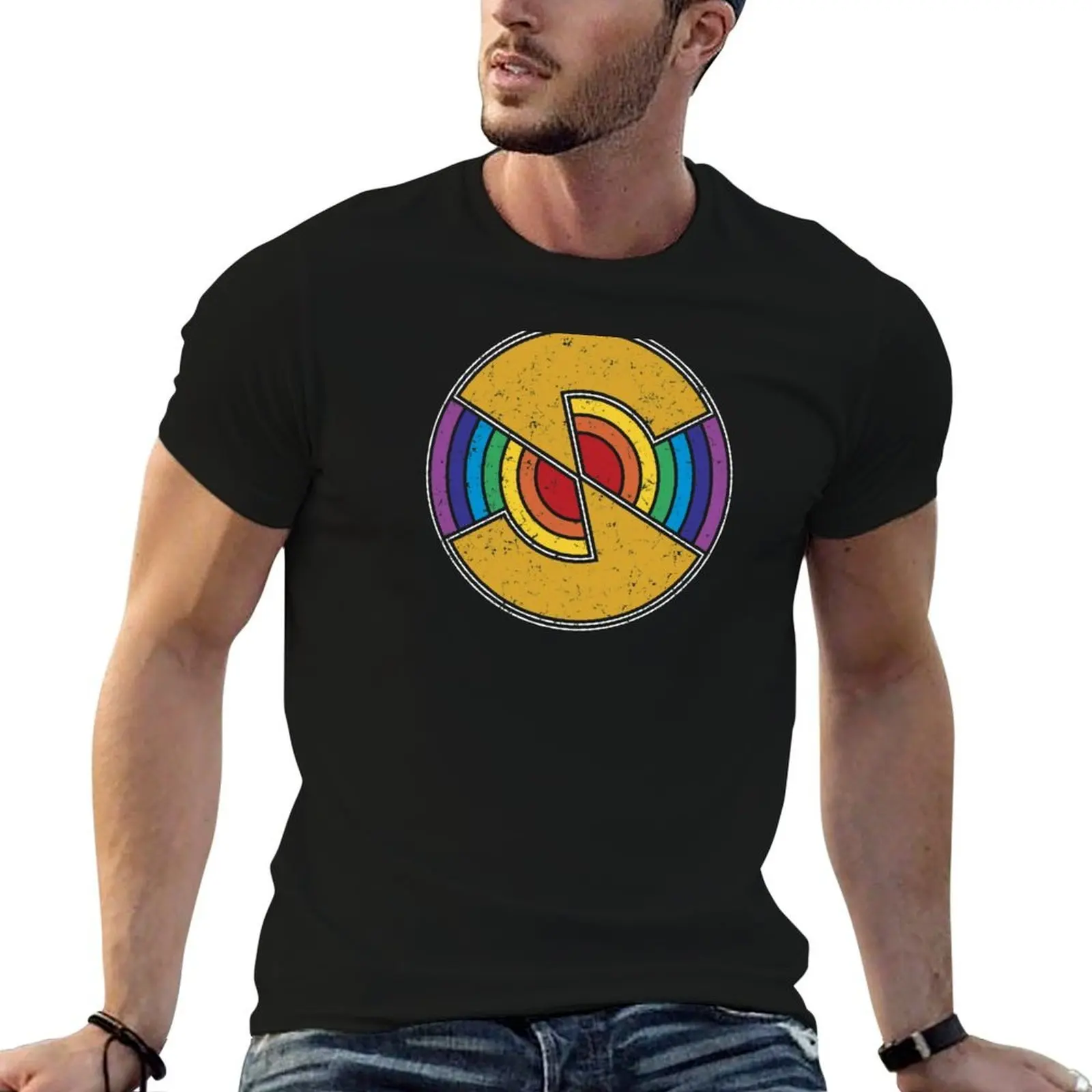 

Captain Scarlet — Spectrum logo, distressed T-Shirt t shirts for man graphic vintage t shirts for man slim fit T-Shirt