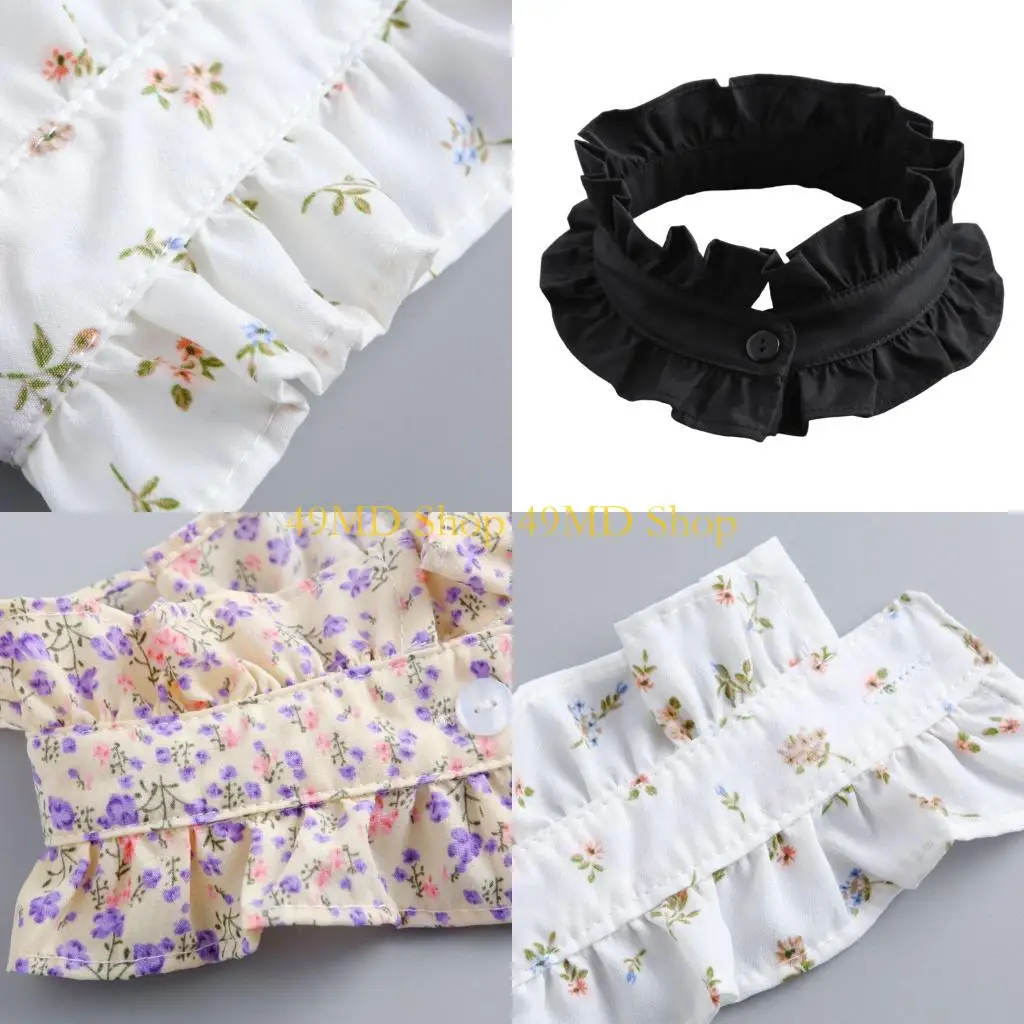 49md-victorian-clip-on-collar-embroidery-fabric-layered-ruffle-decoration