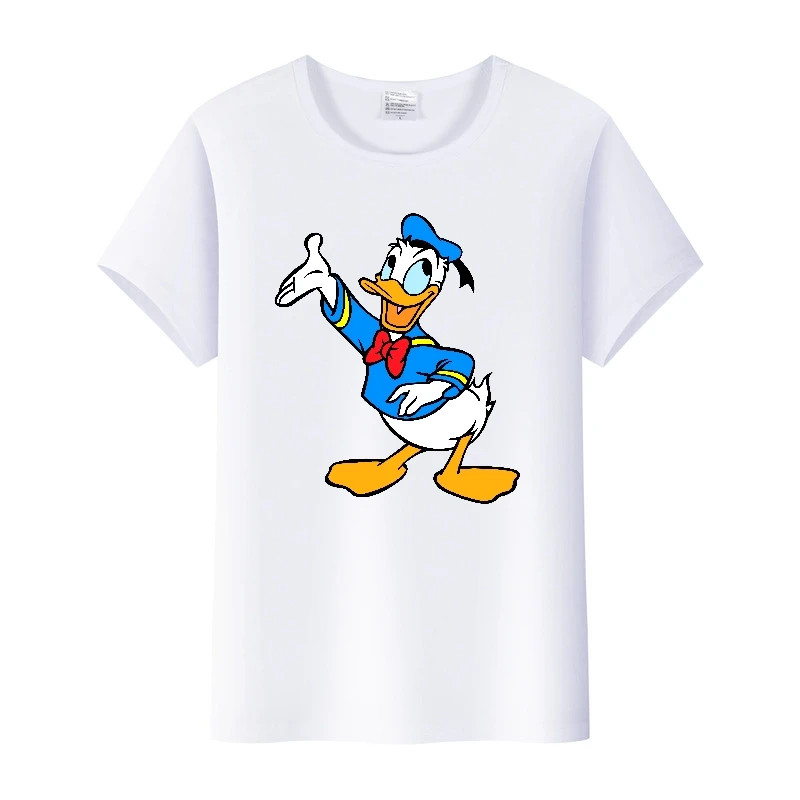 Top da donna Disney Cartoon camicetta Donald Duck Fashion Mickey Mouse Summer Child t-shirt t-shirt allentata Harajuku Streetwear anni '90 Tshirt