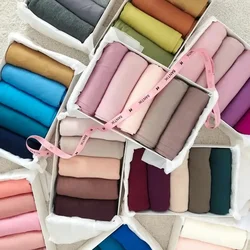 5pcs/set Premium Jersey Hijab Scarf Muslim Women Soild Modal Headscarf Hijabs Head Wrap Turban Headband Islamic Shawls Scarves