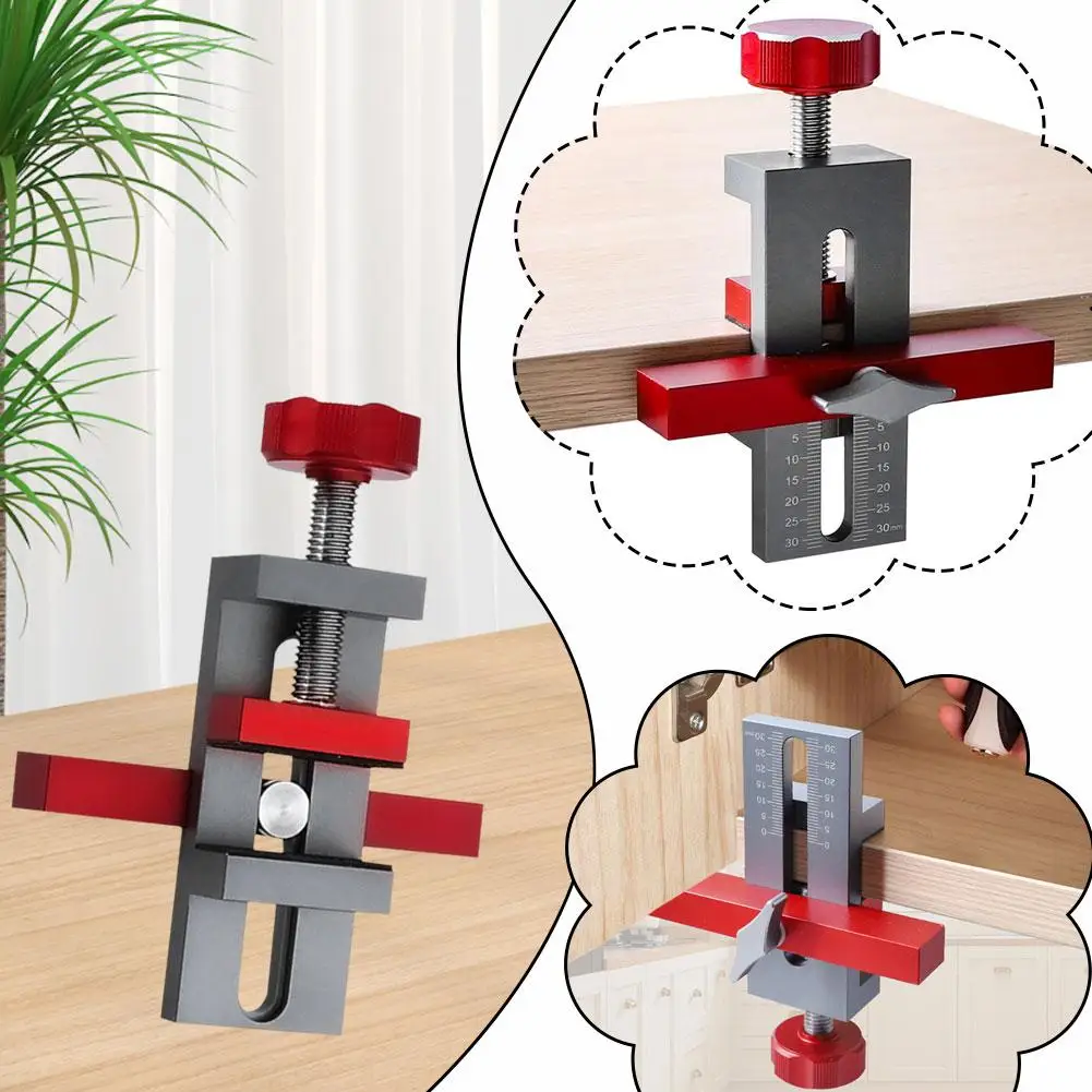 

Вспомогательный инструмент для установки двери шкафа фиксатор дверной пластины из алюминиевого сплава деревообрабатывающий вспомогательный инструмент для кабины R0J1