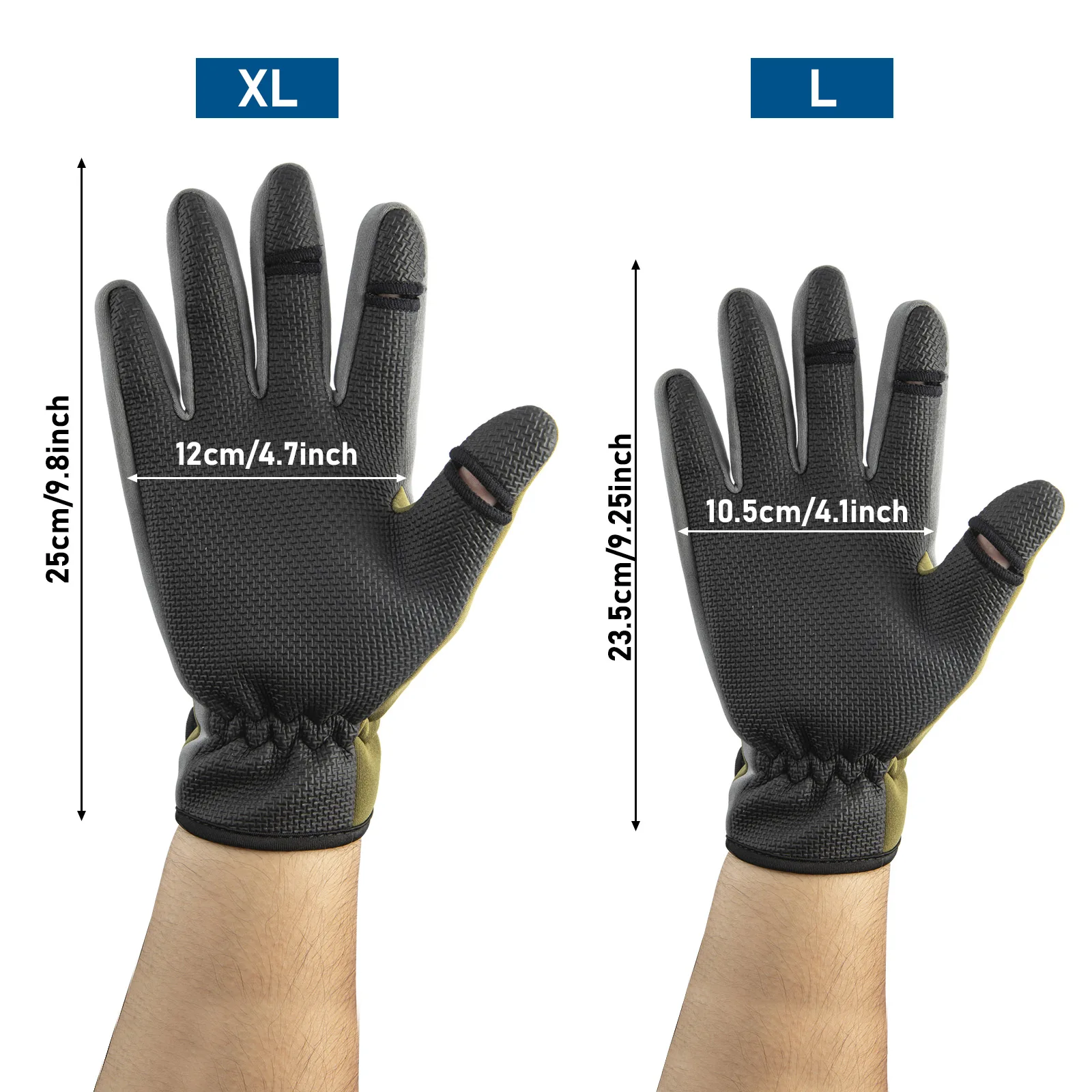 Waterproof Fishing Gloves for Men,3 Finger Flip,Anti-Slip,Breathable,Warm,Protection,Winter,Fish Angling Gloves