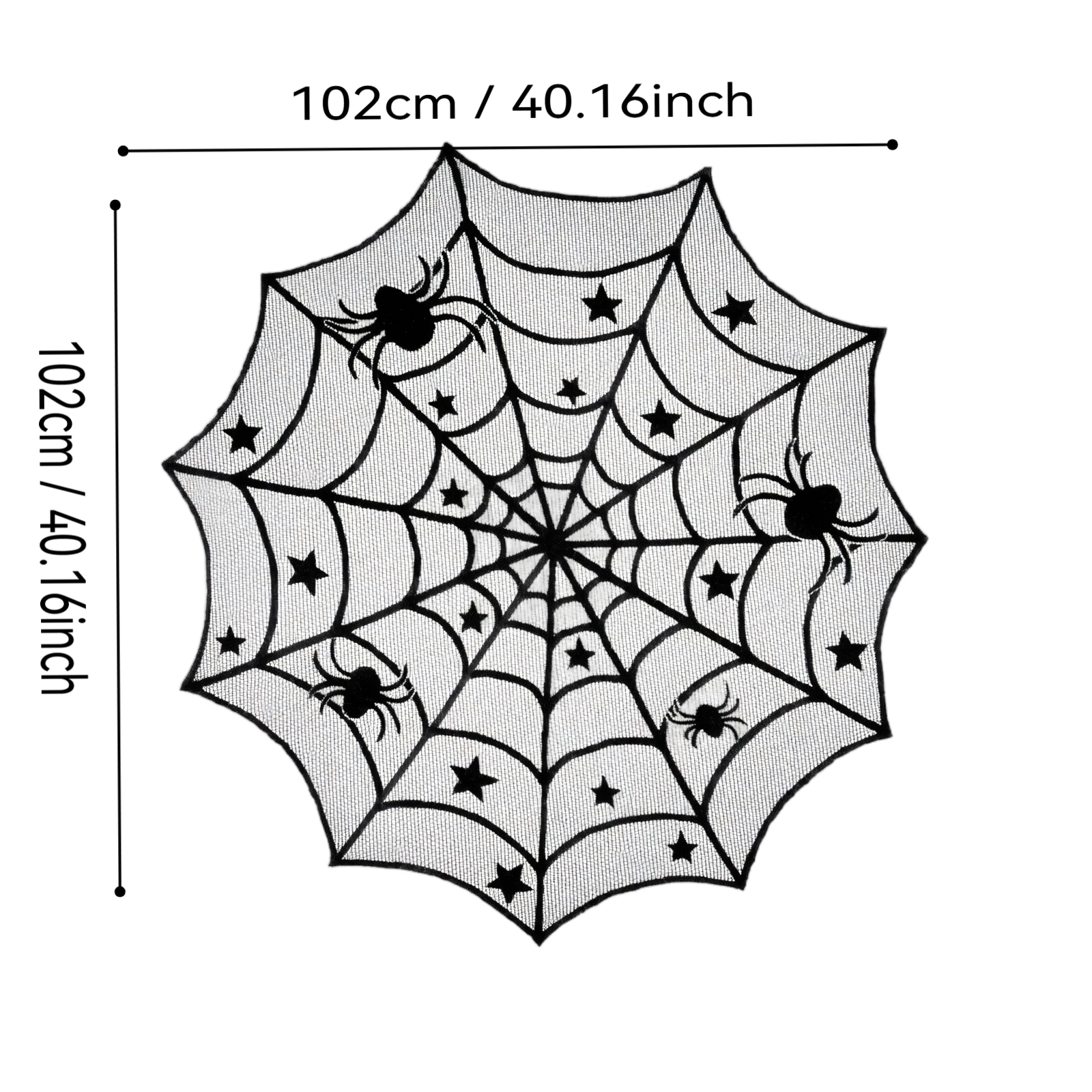  Halloween Spider Web and Bat Table Cloth Black Table Runner Waterproof Tablecloth Party Table Decoration for Dining Table