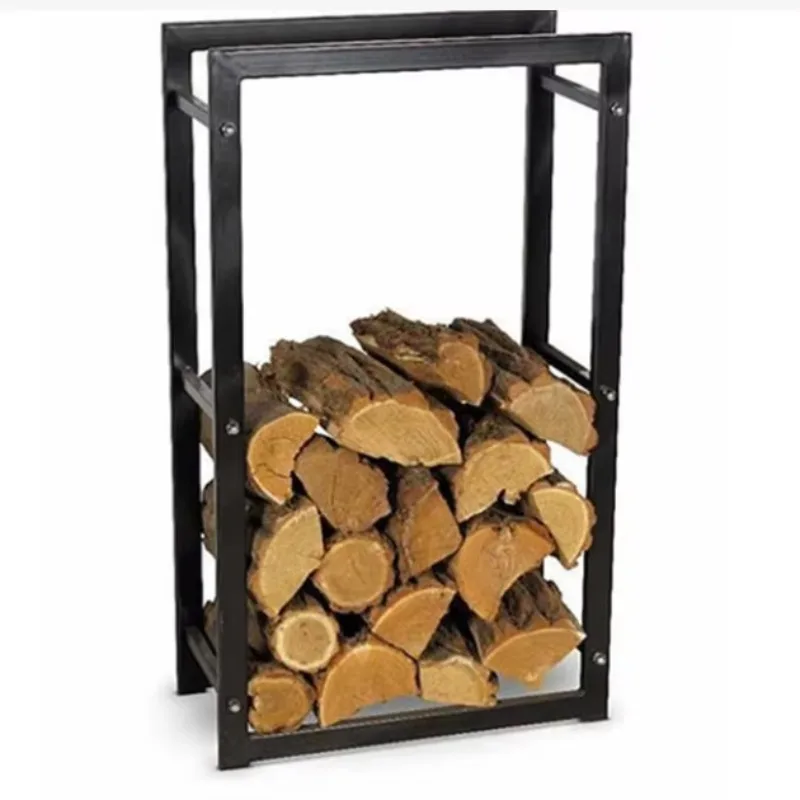 Indoor Fireplace Use Firewood Rack Metal Steel Storage Rack Adjustable Height